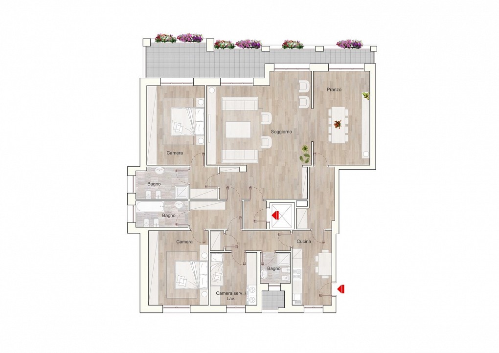 PPC private property consultants: Elegante appartamento con tre camere da letto in contesto di pregio a San Siro